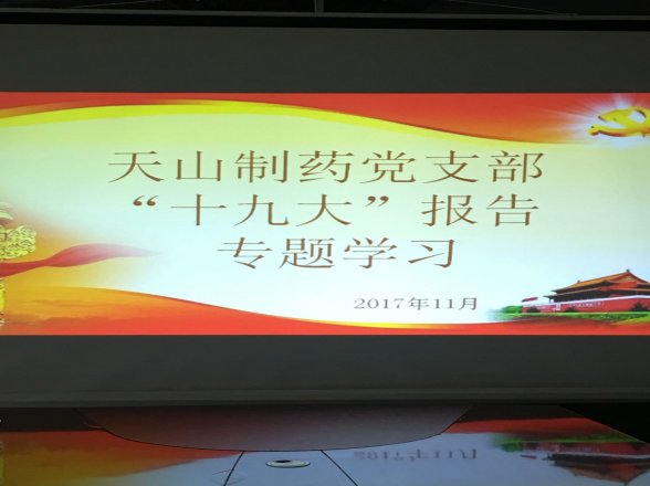 天山制药党支部深入学习体会十九大精神实质